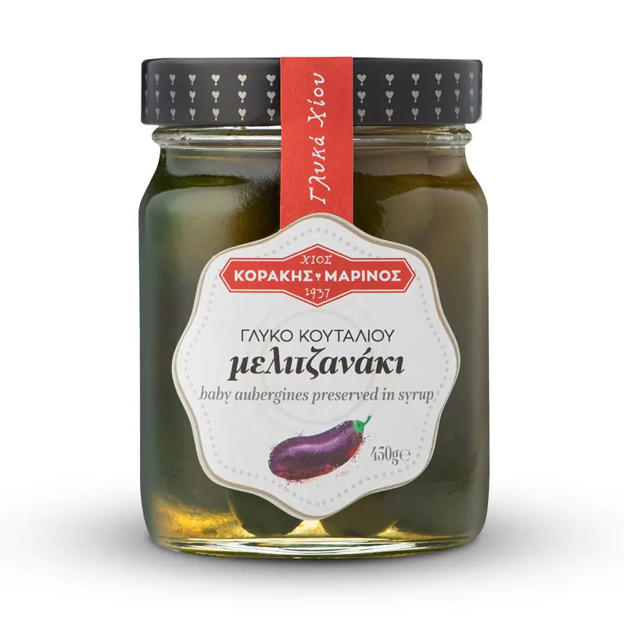 Korakis Marinos Baby Aubergines in syrup 450g