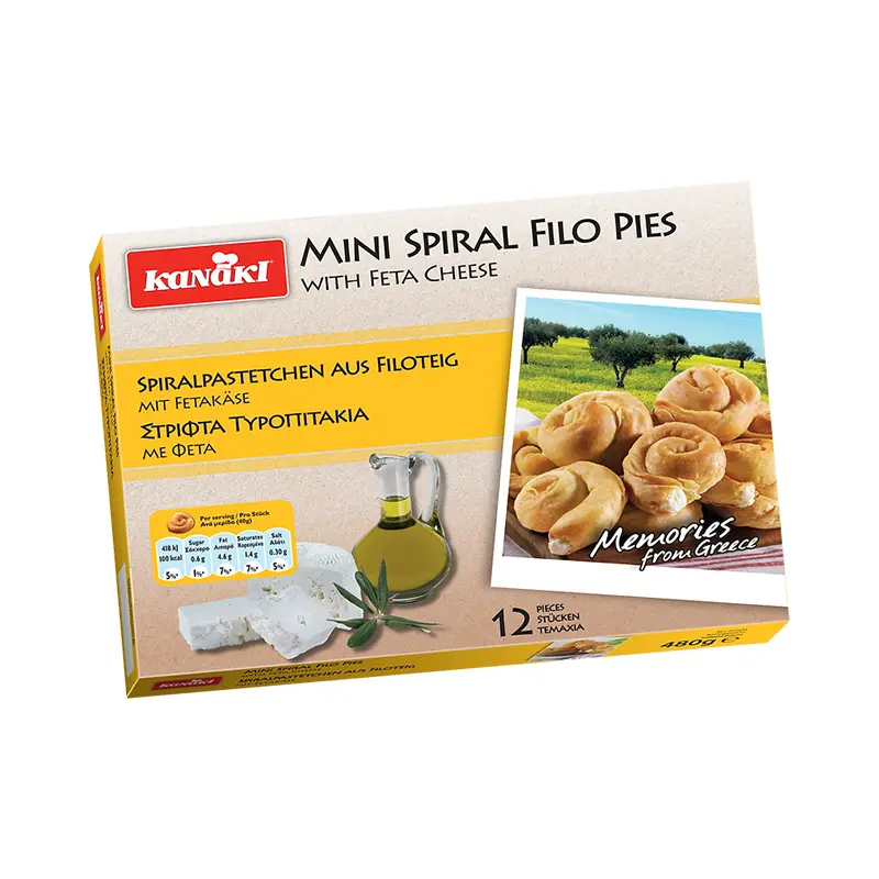 Mini Spiral Filo Pies with Feta Cheese